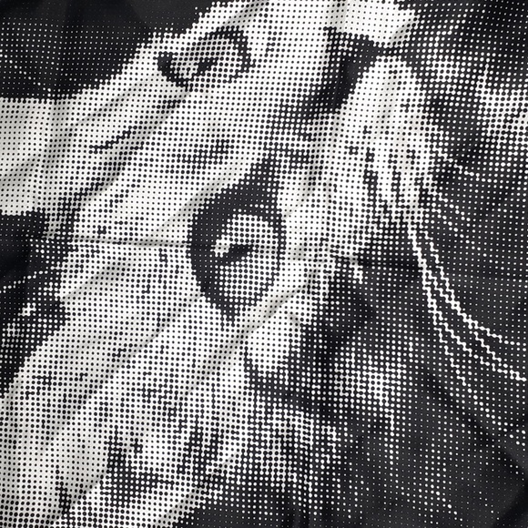 DOLCE & GABBANA Large Scarf Cat Black Vintage - Picture 3 of 5